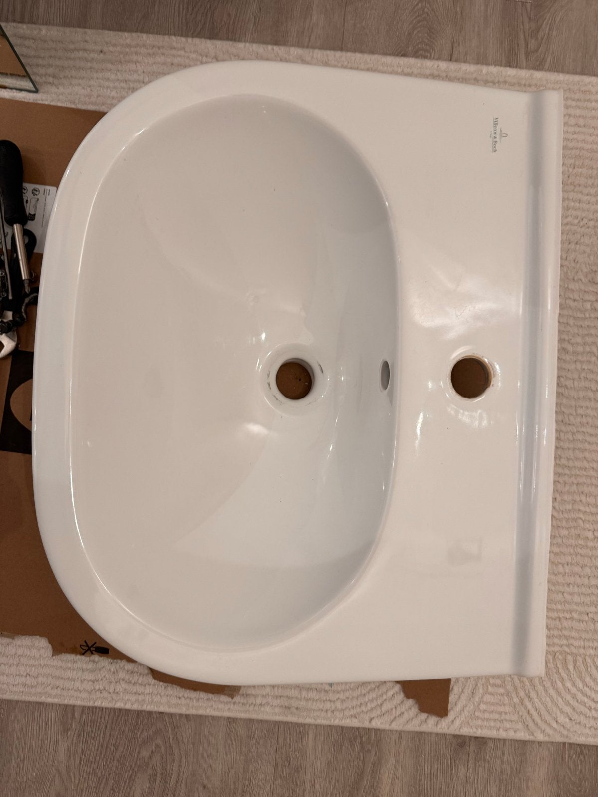 Villeroy & Boch wastafel, wit keramiek, Ophalen, Gebruikt, Wastafel