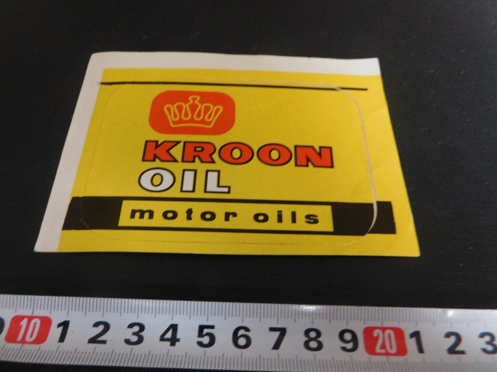 sticker retro KROON OIL motor oils, Verzamelen, Ophalen of Verzenden, Zo goed als nieuw