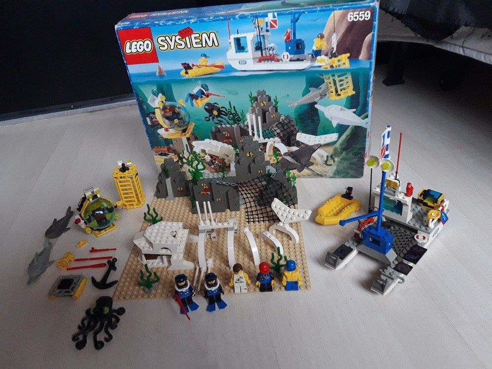 LEGO 6559 Deep Sea Bounty met doos + 6555, City, Inclusief accessoires, Verzenden, Lego