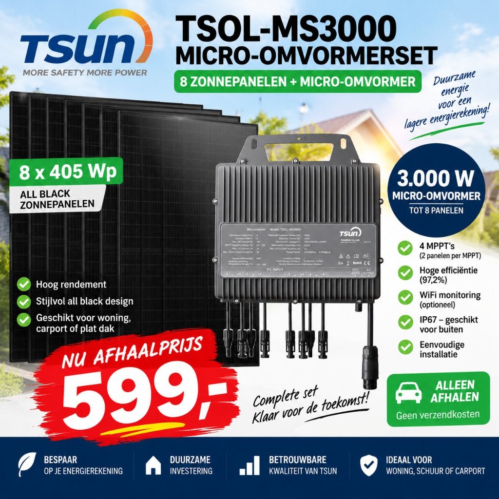 Zonnepanelenset voor slechts €599!, Ophalen, Nieuw, Overige typen