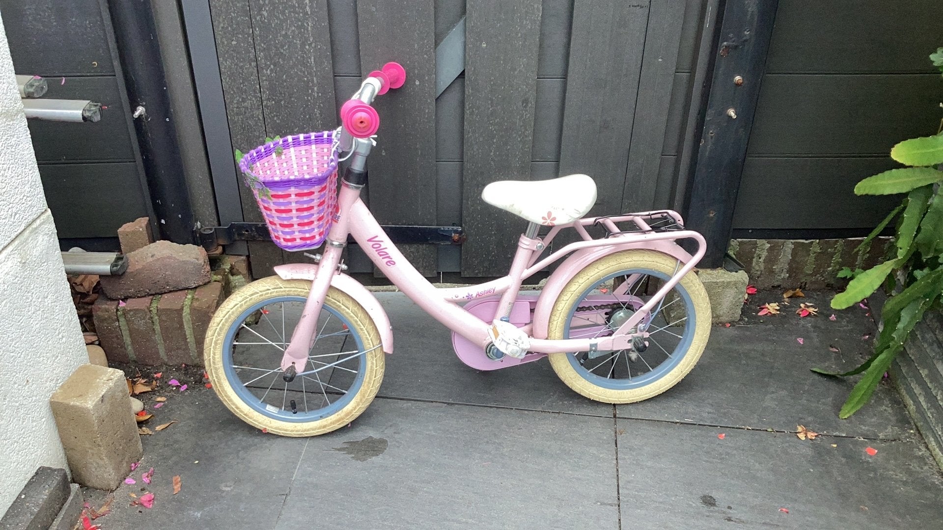Leuk roze meisjesfiets 14 inch, Ophalen, Gebruikt, Minder dan 16 inch
