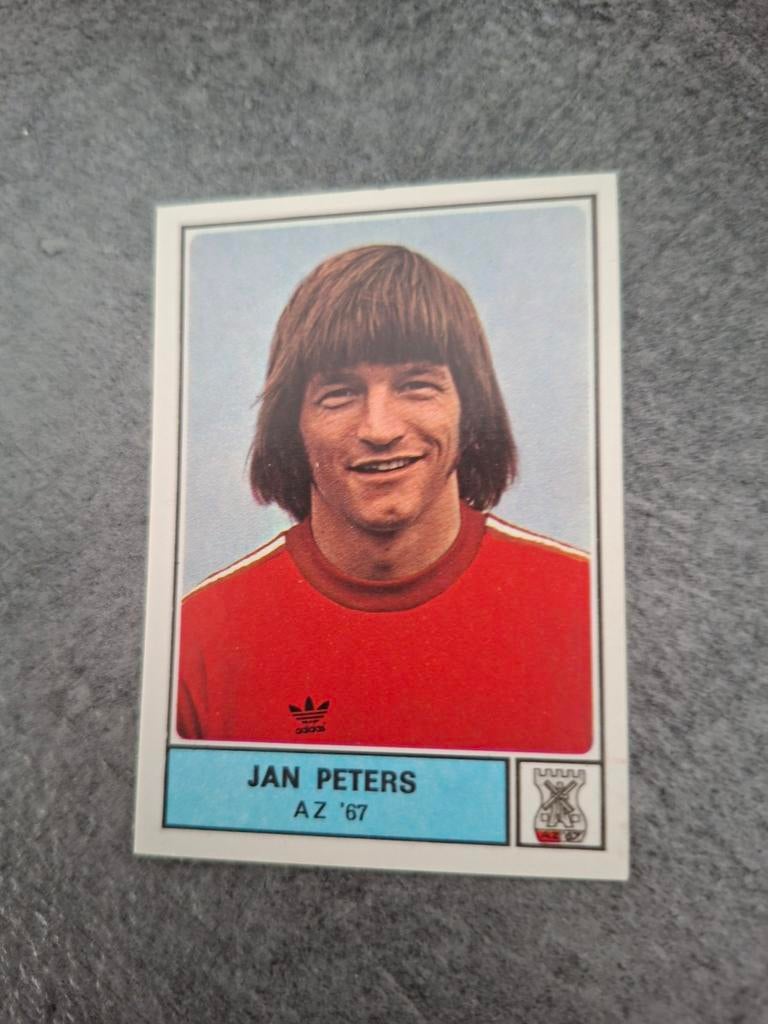 Panini sticker Voetbal 78. Speler Jan Peters AZ '67., Verzenden, Zo goed als nieuw, Sticker