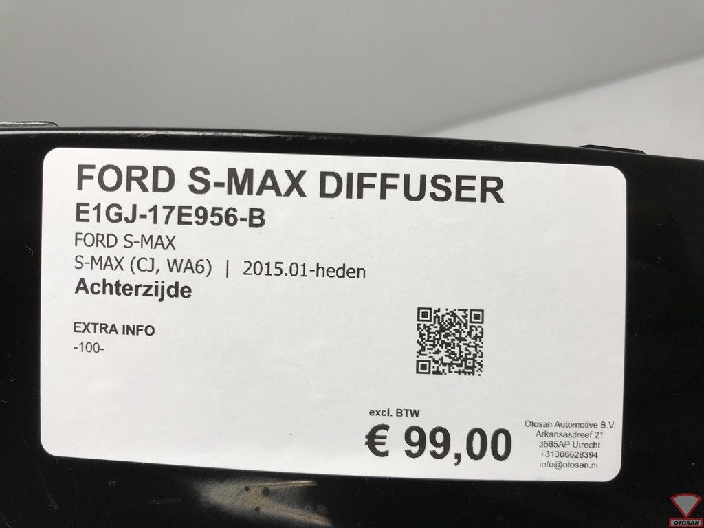 Ford S-MAX Titanium Diffuser Achterbumper PDC E1GJ-17E956-B, Gebruikt, Info@ford.com, Ophalen of Verzenden, Ford