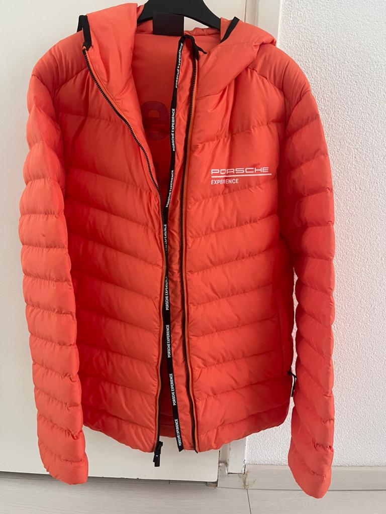 Porsche Experience Oranje Donsjack - Maat m, Kleding | Heren, Ophalen of Verzenden, Zo goed als nieuw, Maat 48/50 (M), Oranje