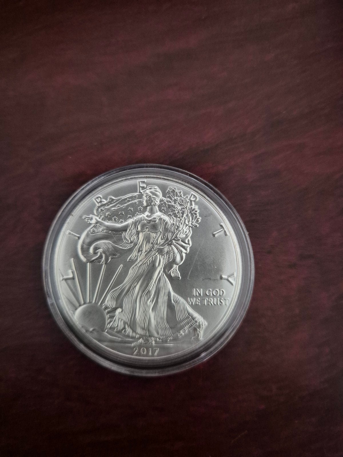 0.999 zilverbaar ounce American Eagle 2017, Postzegels en Munten, Edelmetalen en Baren, Ophalen of Verzenden, Zilver