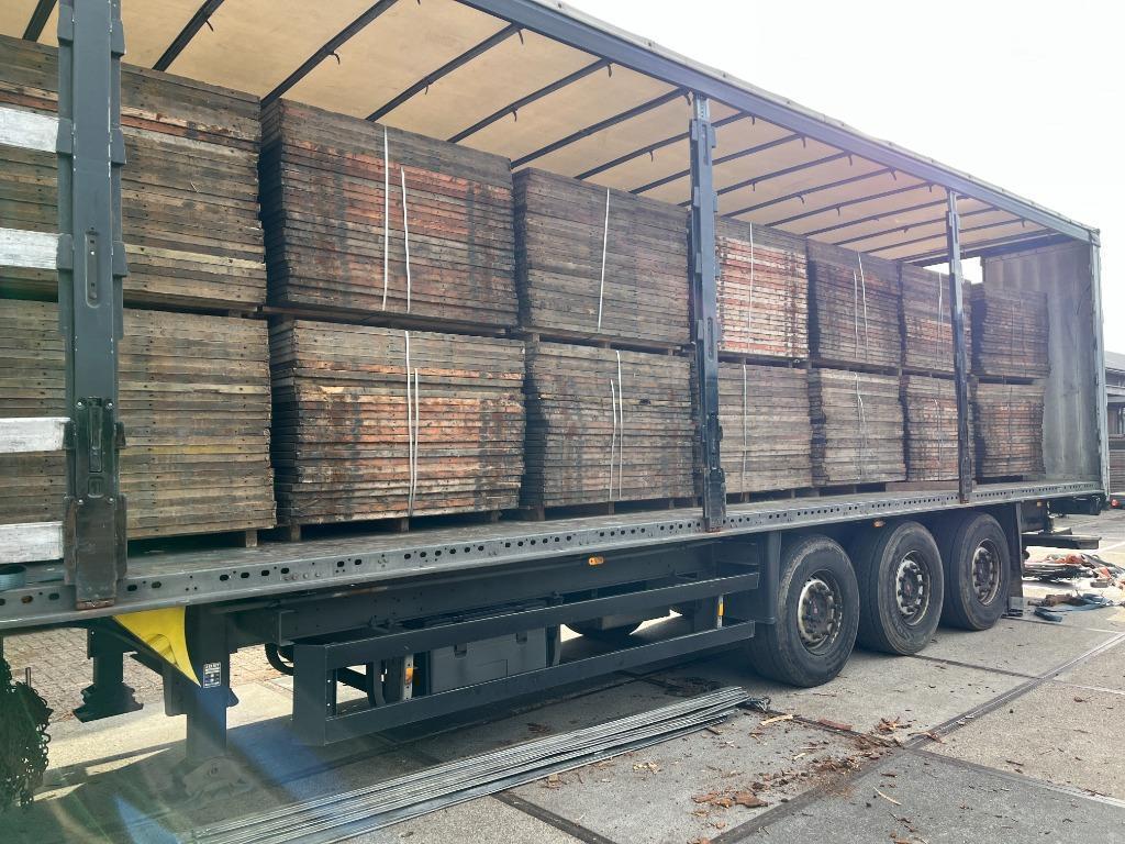 Houten steenschotten van circa 65 x 140 voor vele doeleinden, Tuin en Terras, Ophalen of Verzenden, Gebruikt, Hout