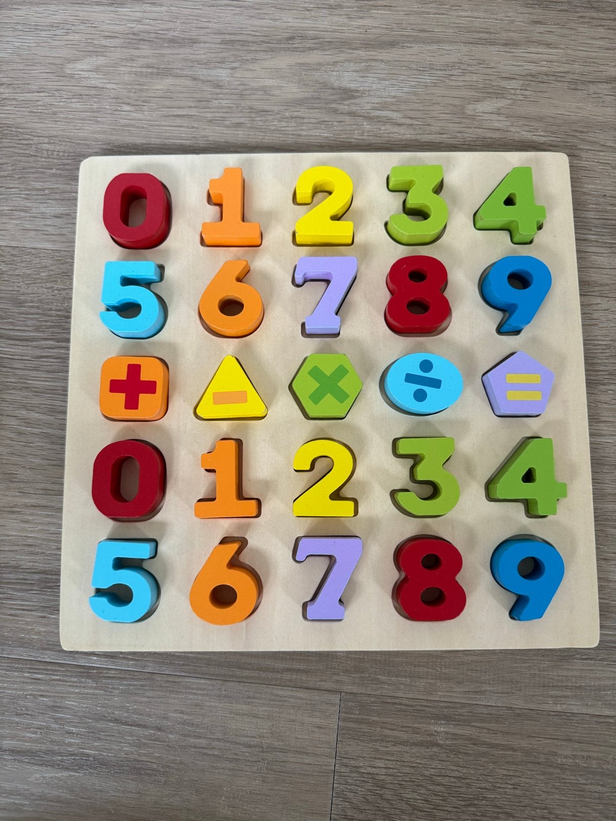 Houten cijfer- en rekensommenpuzzel voor kinderen, Ophalen of Verzenden, Zo goed als nieuw, Overige typen