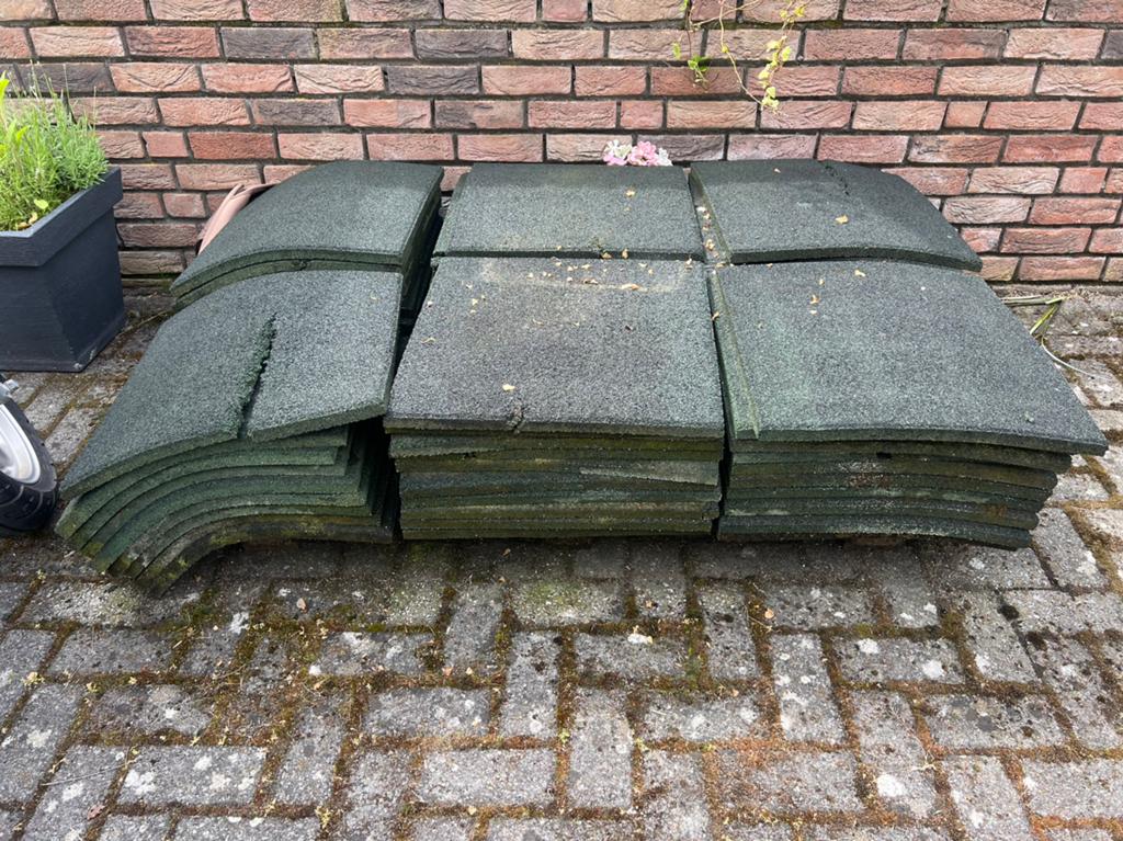 Gebruikte vloer tegels 50x50 kleur groen, Ophalen, Gebruikt, 40 tot 60 cm, 10 m² of meer