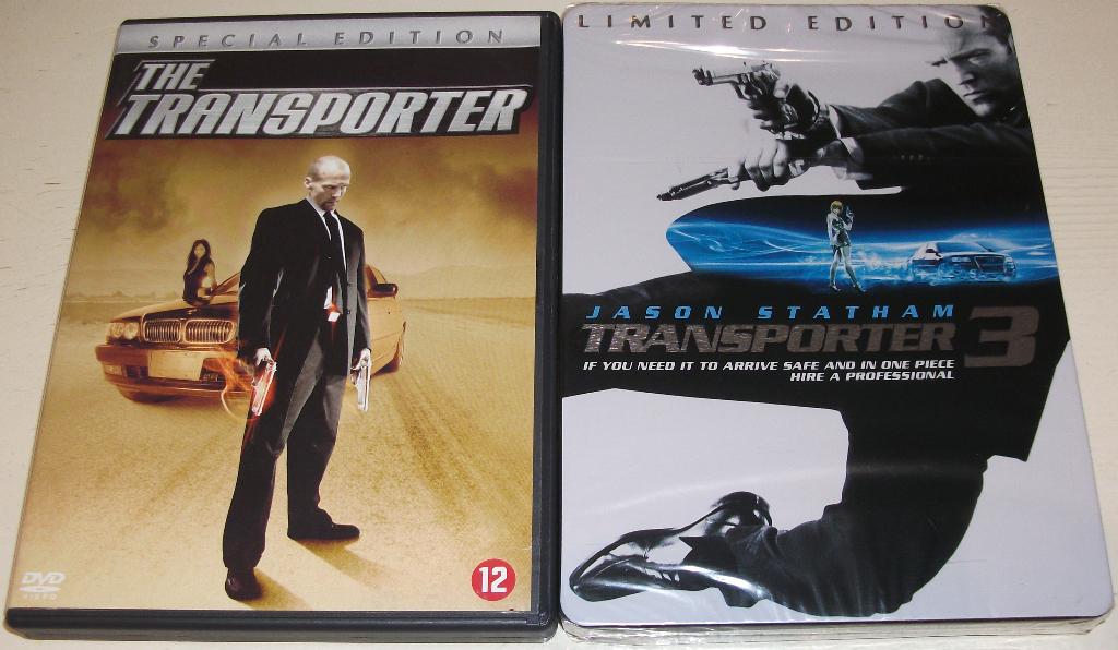 Dvd *** TRANSPORTER *** Deel 1 + 3, Vanaf 12 jaar, Ophalen of Verzenden, Zo goed als nieuw, Actie