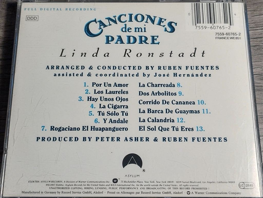 Linda Ronstadt - Canciones De Mi Padre, Cd's en Dvd's, Ophalen of Verzenden, Zo goed als nieuw