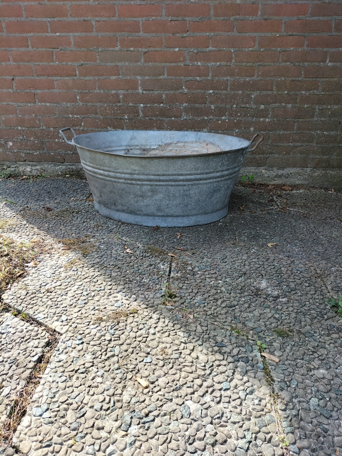 Grote zinken  teil, Tuin en Terras, Ophalen, Gebruikt, Metaal, 30 tot 60 cm