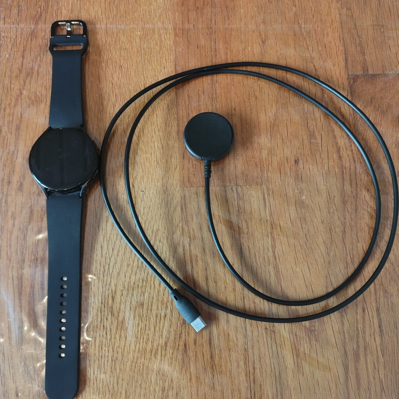Samsung Galaxy Watch 5 44mm Zwart + Oplader, Zwart, Ophalen of Verzenden, Zo goed als nieuw, Samsung Galaxy Watch