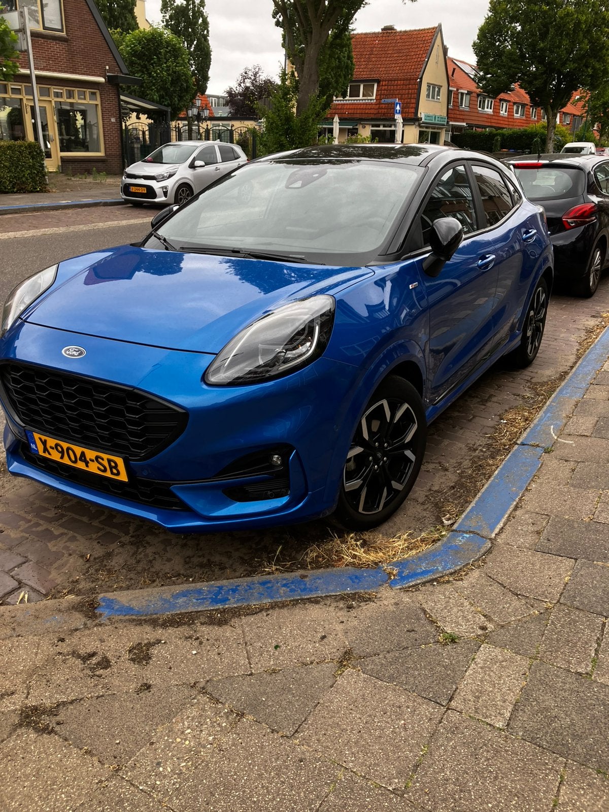 Ford Puma 1.0i Ecoboost Hybrid 155pk 2023 Blauw, Auto's, Voorwielaandrijving, Puma, Zwart, Blauw