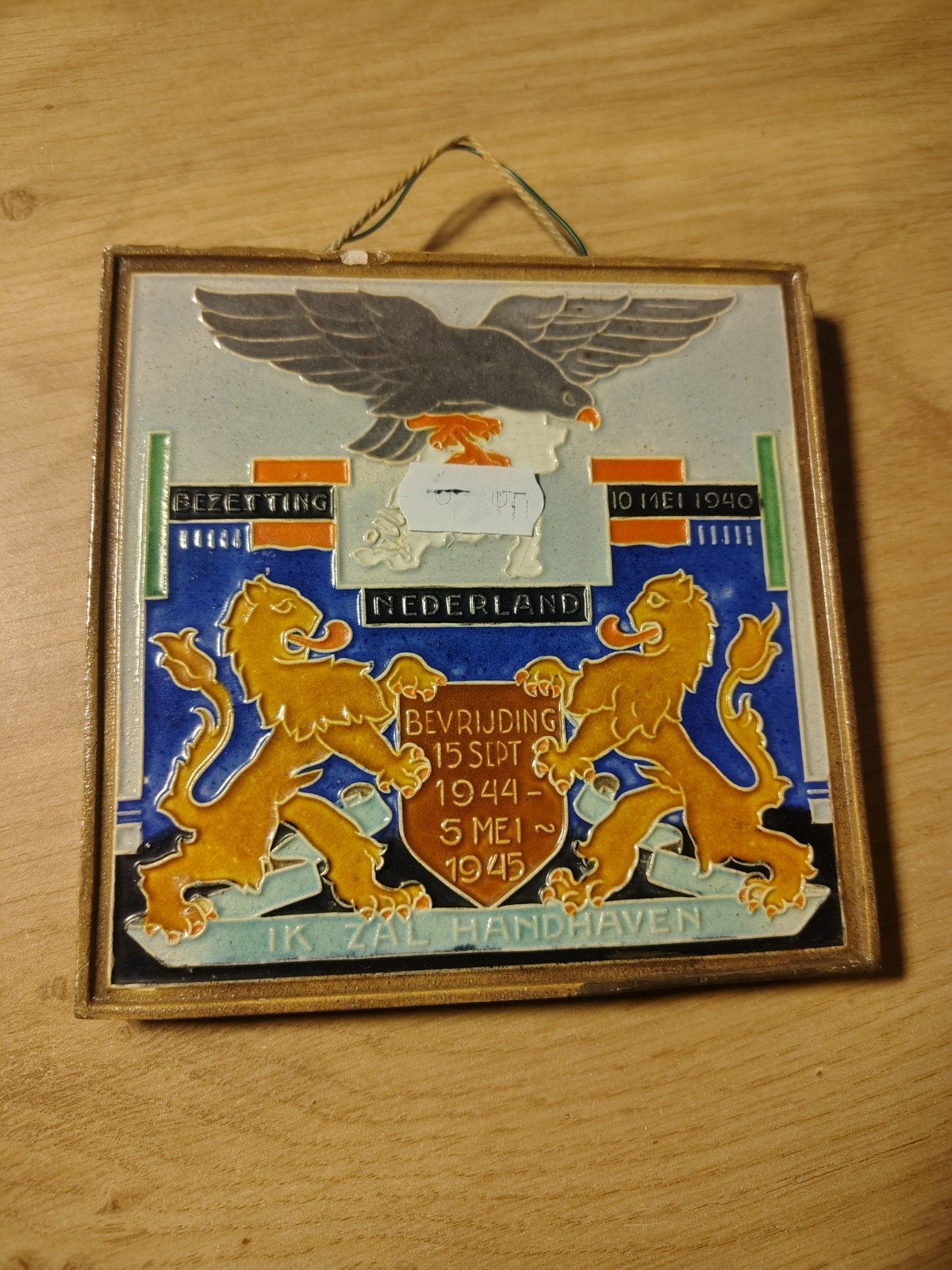 Westraven Bevrijding 1945 Tegel Cloisonné, Antiek en Kunst, Ophalen of Verzenden