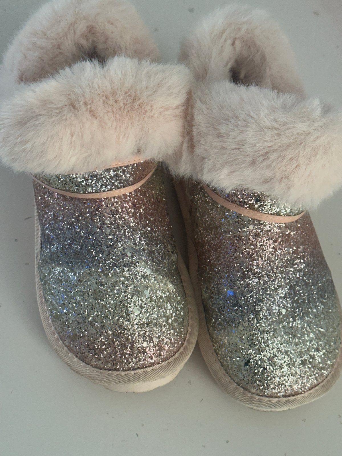 Glitter UEC Fashion Laarzen met Roze Bont -maat 35, Ophalen of Verzenden, Gebruikt, Meisje, Laarzen