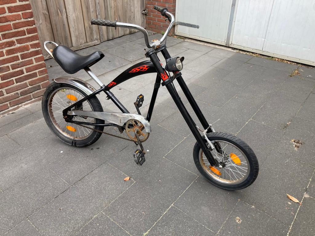 Chopper-Lowrider voor kinderen, Fietsen en Brommers, Fietsen | Cruisers en Lowriders, Ophalen, Gebruikt, Staal, Minder dan 47 cm