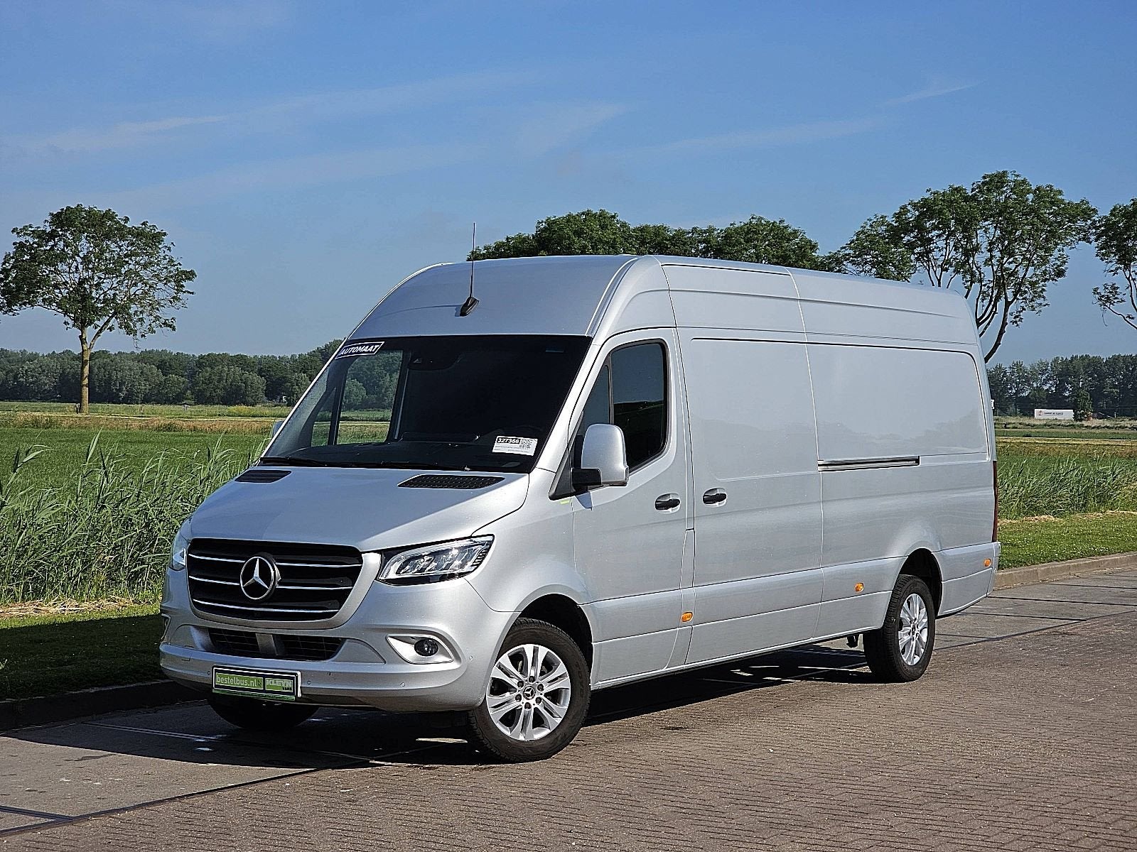 Mercedes-Benz Sprinter 319 L3H2 Maxi LED 2x Schuif 3.5t-Trek, Auto's, Automaat, Gebruikt, Zwart, Mercedes-Benz