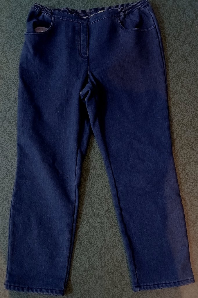 11) Thermo jeans met zachte teddy voering maat 46, Ophalen of Verzenden, Zo goed als nieuw, Blauw, Overige jeansmaten