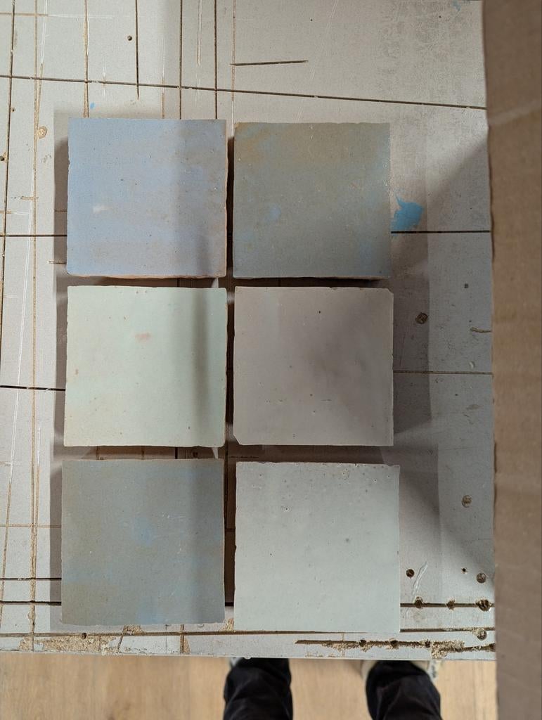 Zellige Marokkaanse tegels 10x10 cm - Vert Pale, Ophalen, Nieuw, Minder dan 20 cm, Minder dan 20 cm