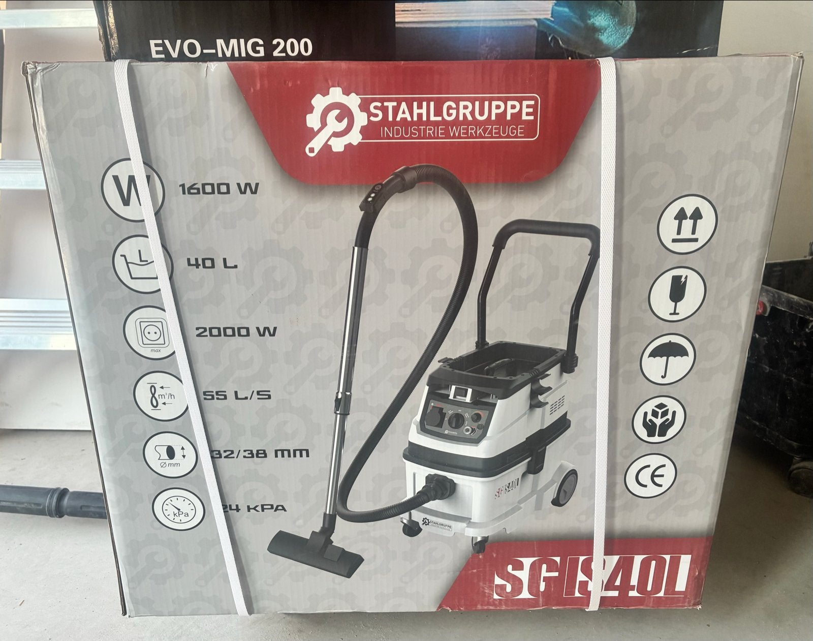 Nieuw Stahlgruppe SGIS40L Bouw Stofzuiger, Ophalen, Nieuw, 1600 tot 2000 watt, Industriële stofzuiger