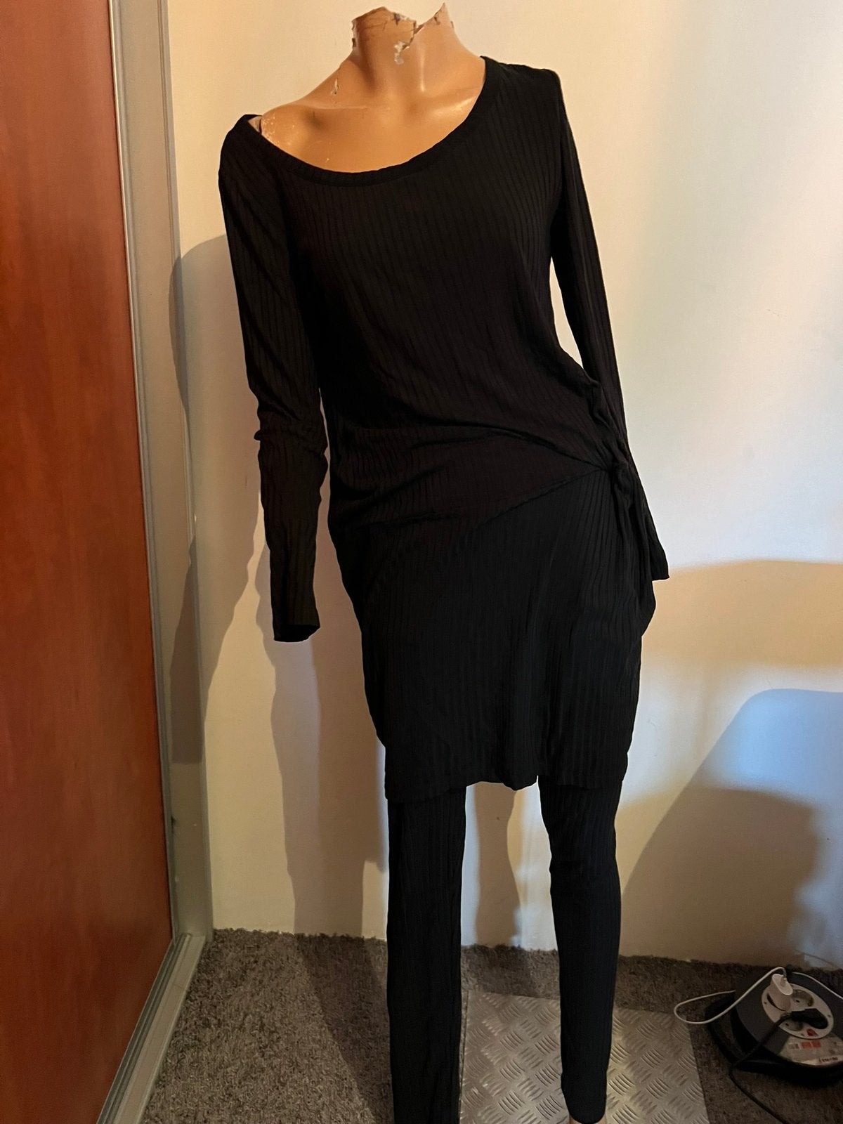 GIVEN set jurk & legging maat L origineel zgan, G, Zwart, G, Maat 42/44 (L)