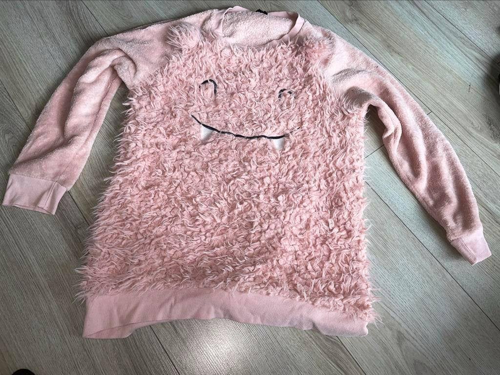 Trui pyjama Hunkemöller L roze pluche fake fur, Kleding | Dames, Pyjama's, Verzenden, Gedragen, Maat 42/44 (L)