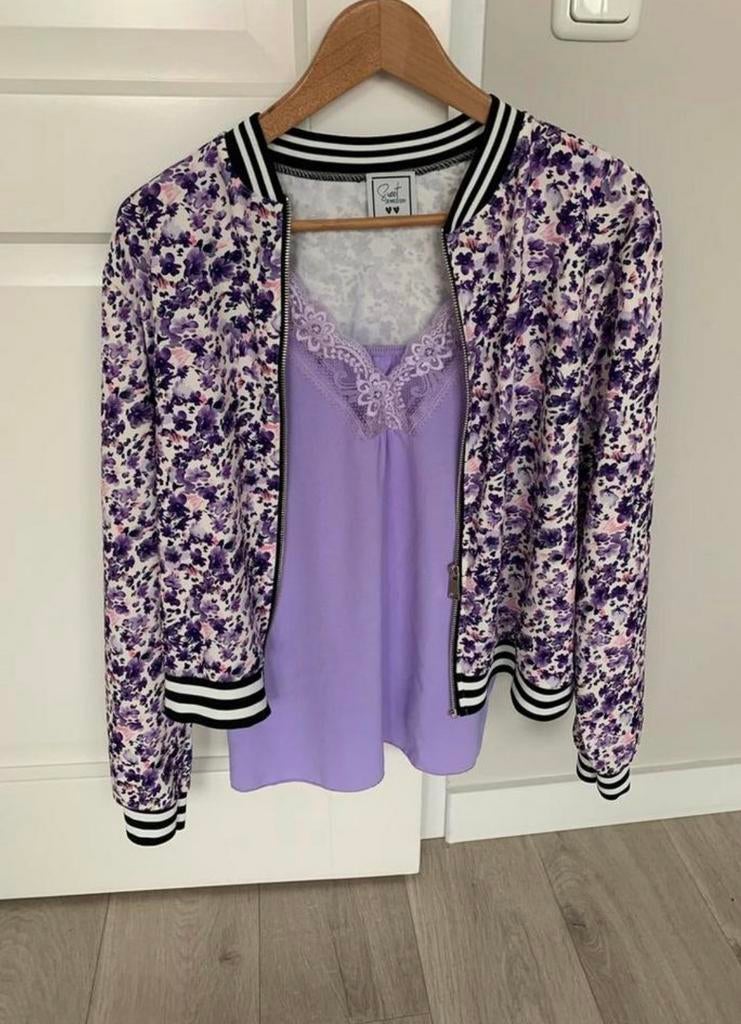 Sweet Jewellery Jasje & Top - Maat M, Kleding | Dames, Maat 38/40 (M), Paars, Ophalen of Verzenden, Zo goed als nieuw