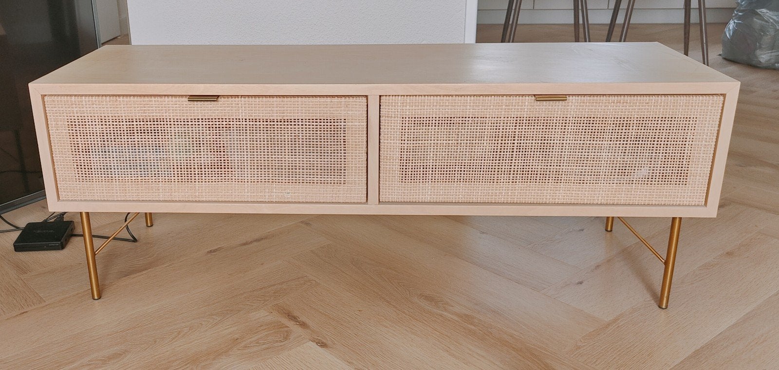 Rotan Tv meubel van de  Maison du Monde, Ophalen, Zo goed als nieuw, Minder dan 100 cm, 25 tot 50 cm