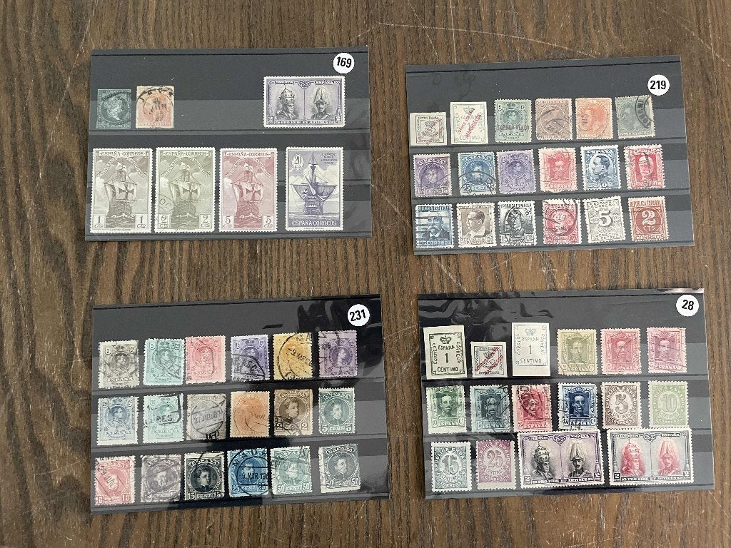 oude postzegels Spanje vanaf 1885 4 kaarten/2, Postzegels en Munten, Postzegels | Europa | Spanje, Verzenden
