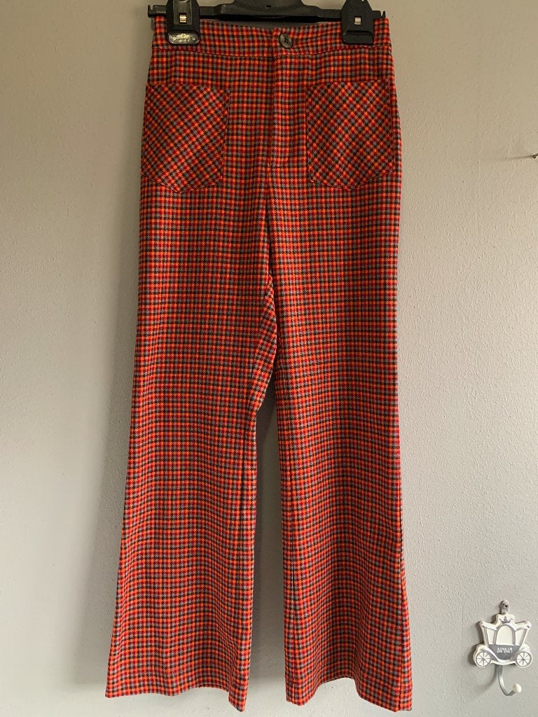 Prachtige Zara Rode Geruite Broek / Pantalon mt 152, Broek, Meisje, Ophalen of Verzenden, Zo goed als nieuw