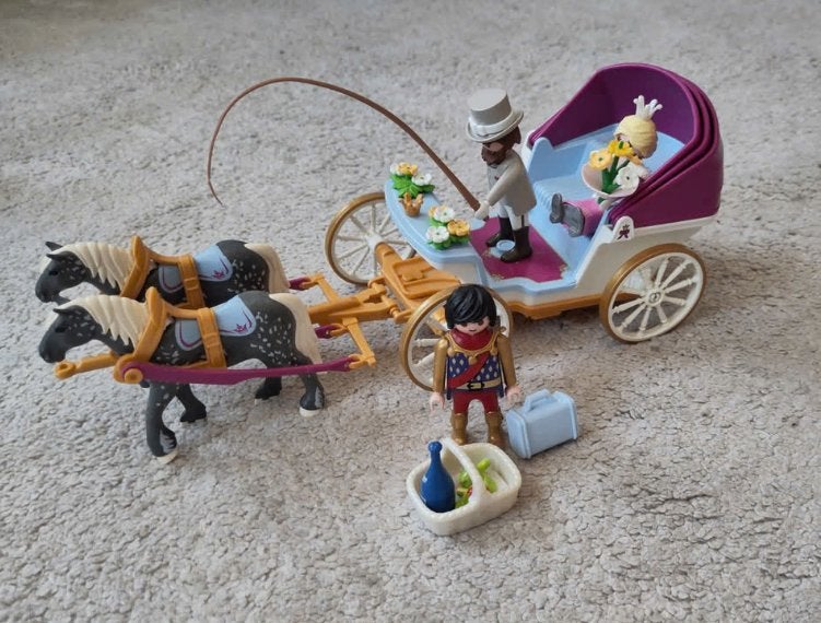 Playmobil Princess romantische paardenkoets 70449, Kinderen en Baby's, Complete set, Voertuig, Ophalen of Verzenden, Zo goed als nieuw