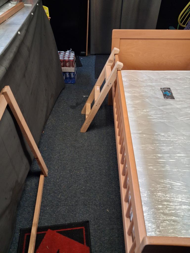 kinder half hoogslaper met trapje, Ophalen of Verzenden, Zo goed als nieuw, Halfhoogslaper