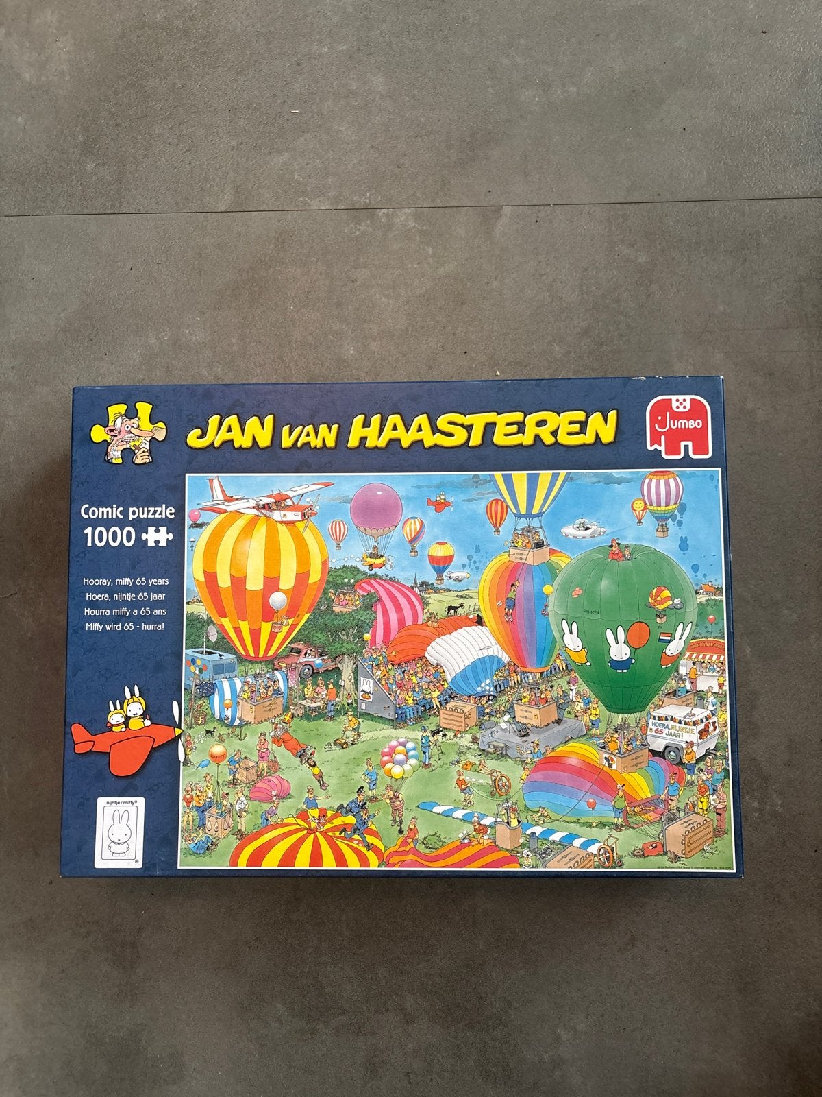 Jan van Haasteren Comic Puzzle - Hoera, Nijntje 65 jaar, Ophalen of Verzenden, Meer dan 50 stukjes, Gebruikt, 6 jaar of ouder