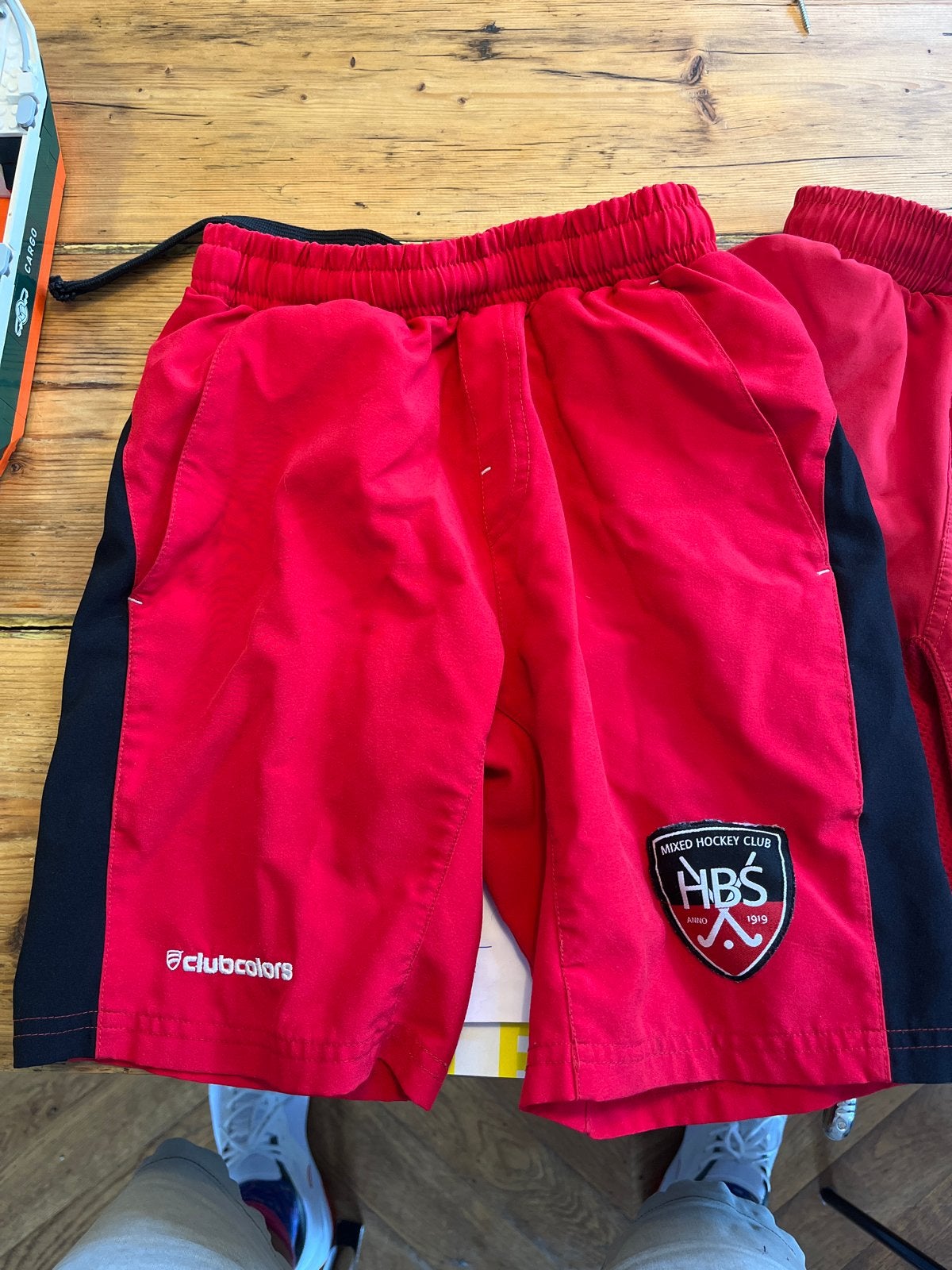 3x HBS Hockey Broekjes Maat 152 - Rood/Zwart, Ophalen of Verzenden, Gebruikt