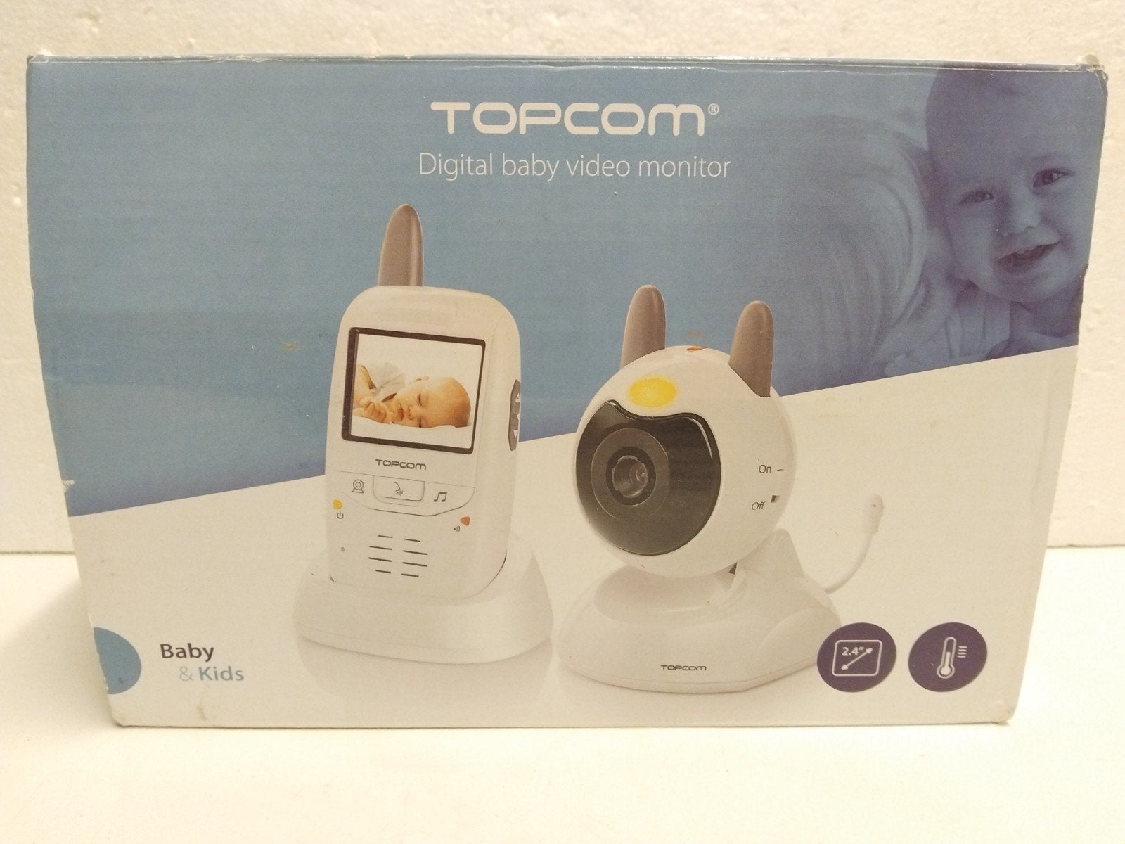 Topcom Babyfoon camera video monitor 2.4 INCH beeld, Ophalen of Verzenden, Gebruikt, 250 meter of meer, Camera