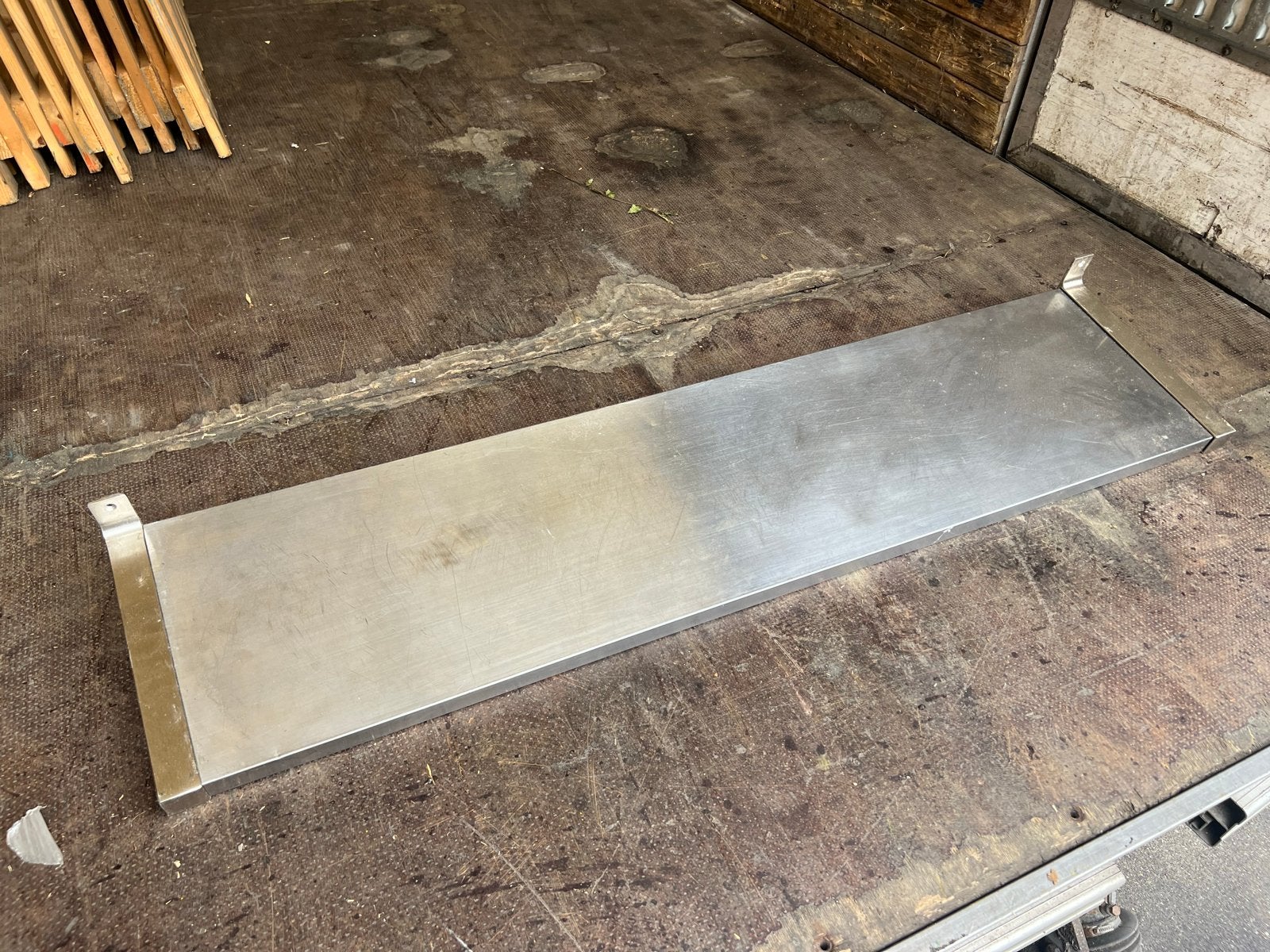 IKEA EKBY BJÄRNUM plankdrager/wandplank - aluminium, Ophalen, Gebruikt