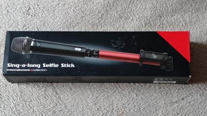 NIEUW in doos Sing-a-long selfie stick met microfoon, Ophalen of Verzenden, Zo goed als nieuw, Zangmicrofoon