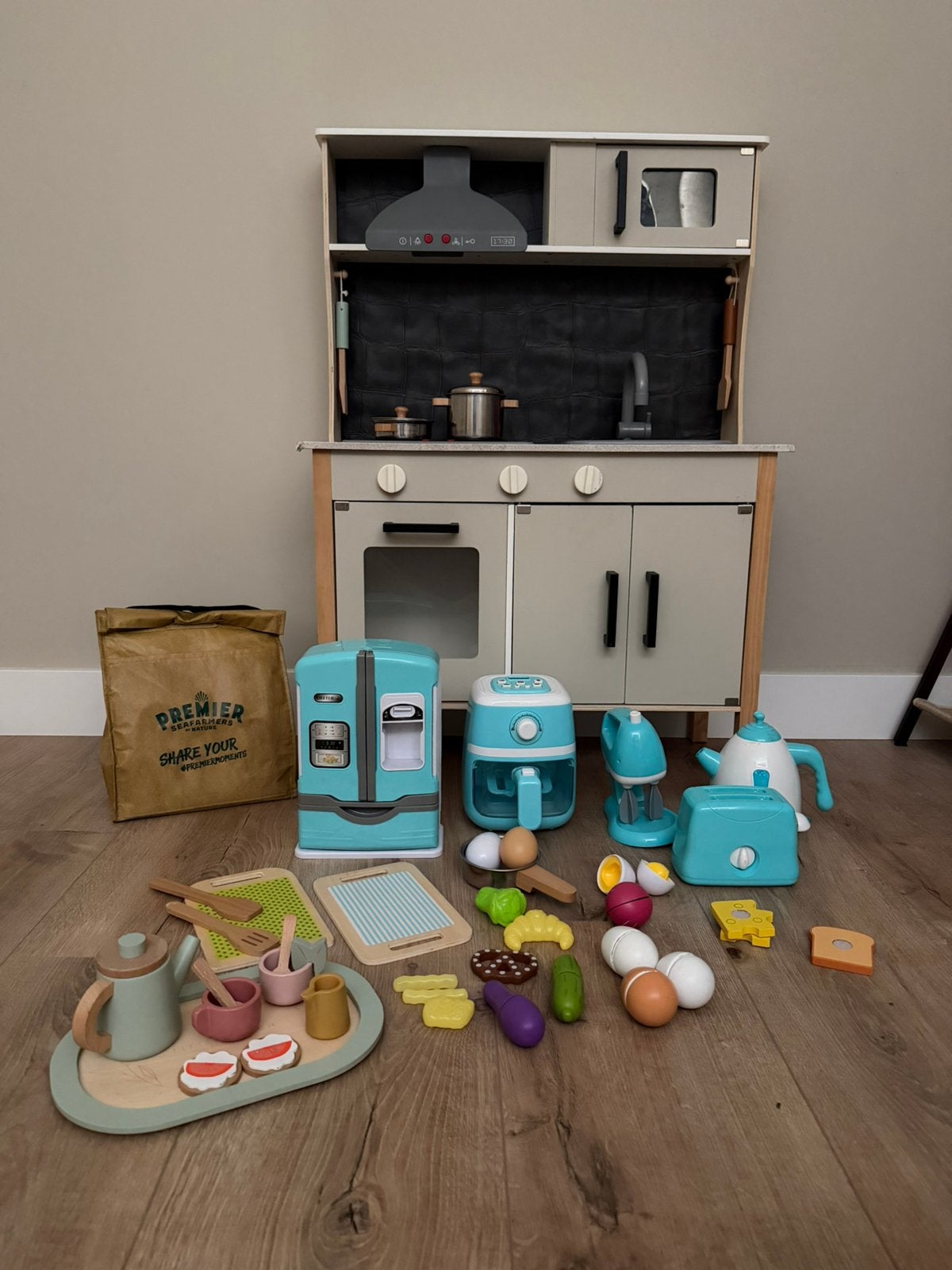 Speelkeuken met toebehoren, Ophalen, Gebruikt, Hout, Speelkeuken