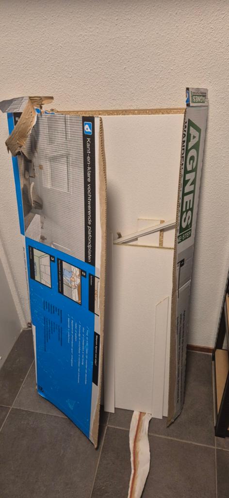 1 Volledige plaat vochtwerende Agnes 1-step 120x60 in Wit, Doe-het-zelf en Verbouw, Platen en Panelen, Ophalen, Gebruikt, Hout