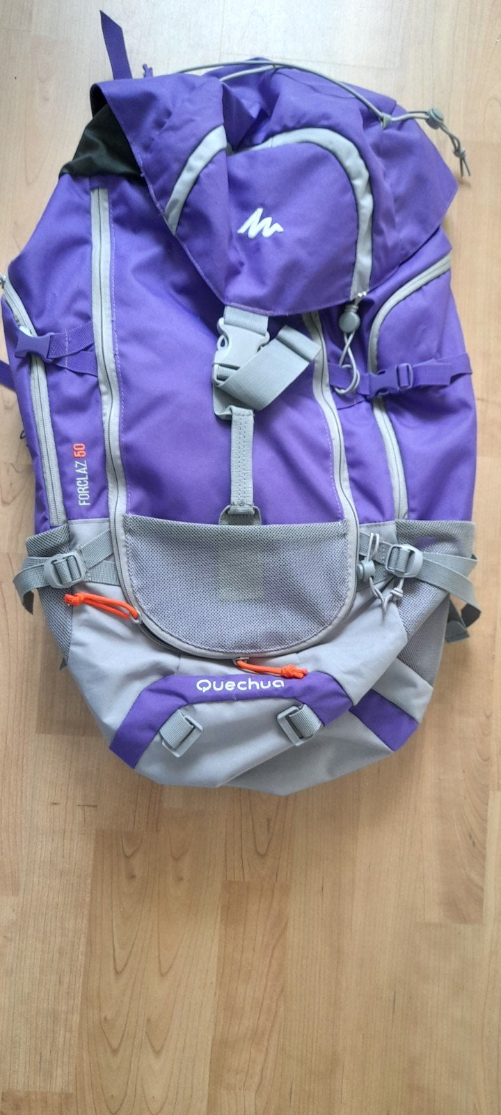 Quechua Forclaz 50 Trekkingrugzak - Paars/Grijs, Ophalen of Verzenden, Zo goed als nieuw