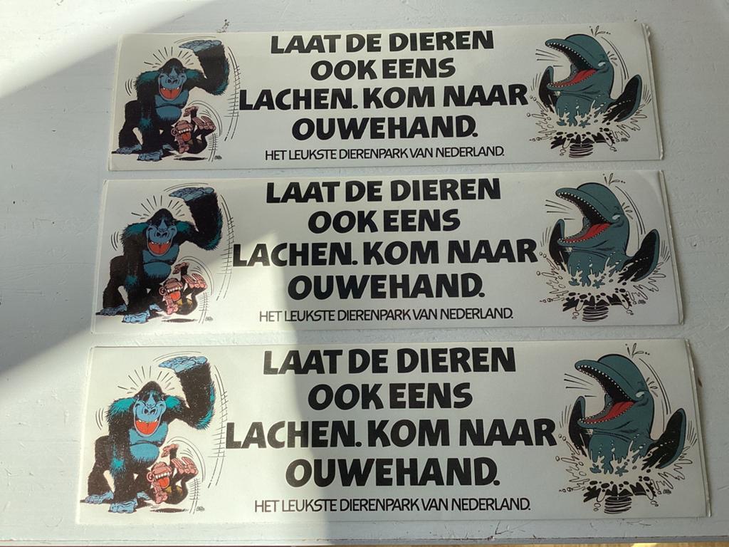 3 stickers Ouwehand Dierenpark, Verzenden, Zo goed als nieuw, Dier en Natuur