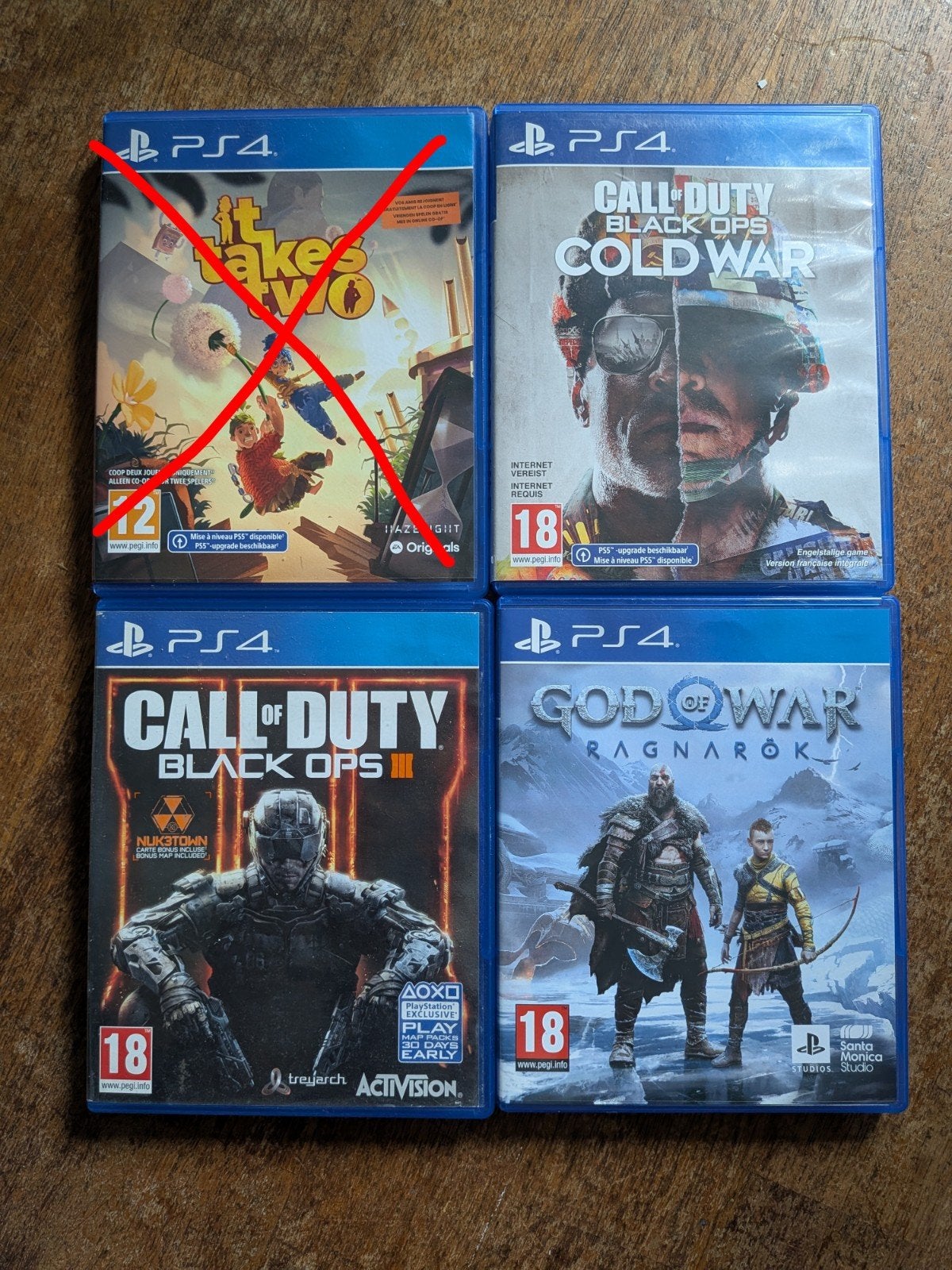 PS4 Call of Duty Black Ops 3, Cold War & God of War Ragnarok, Spelcomputers en Games, Avontuur en Actie, Vanaf 18 jaar, 2 spelers