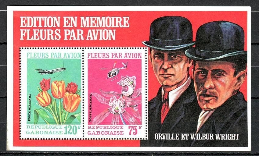 Gabon Bloemen blok 21 postfris, Ophalen of Verzenden, Dier of Natuur