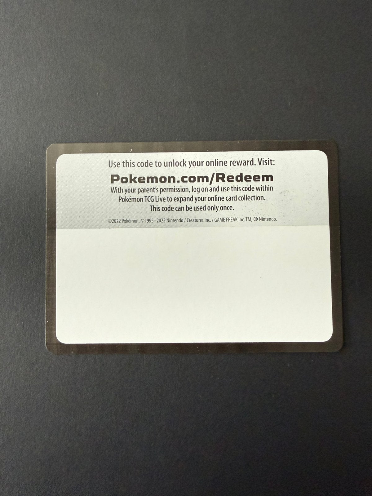 Misprint! Pokémon codekaart zonder tekst., Ophalen of Verzenden, Zo goed als nieuw, Losse kaart