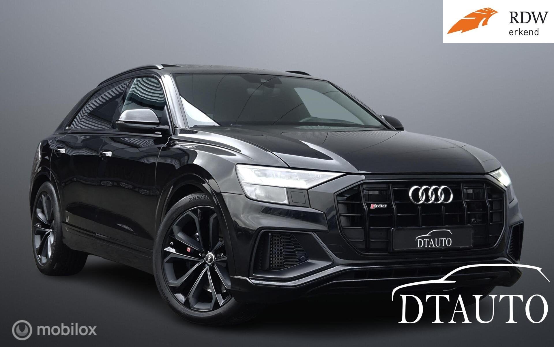 Audi SQ8 4.0 TDI V8 S-Line Grijs Kenteken Pano B&O Vol Optie, Auto's, 435 pk, Gebruikt, Zwart, Leder