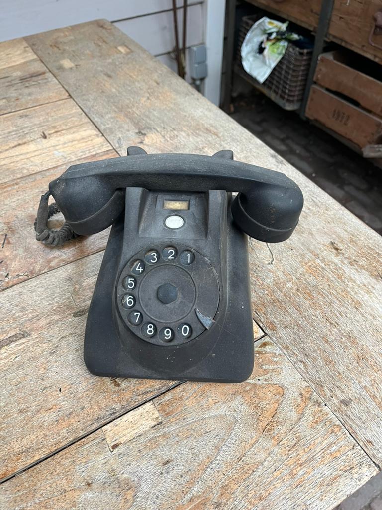 Vintage Bakelieten Telefoon met Draaischijf - Jaren '50/'60, Antiek en Kunst, Ophalen