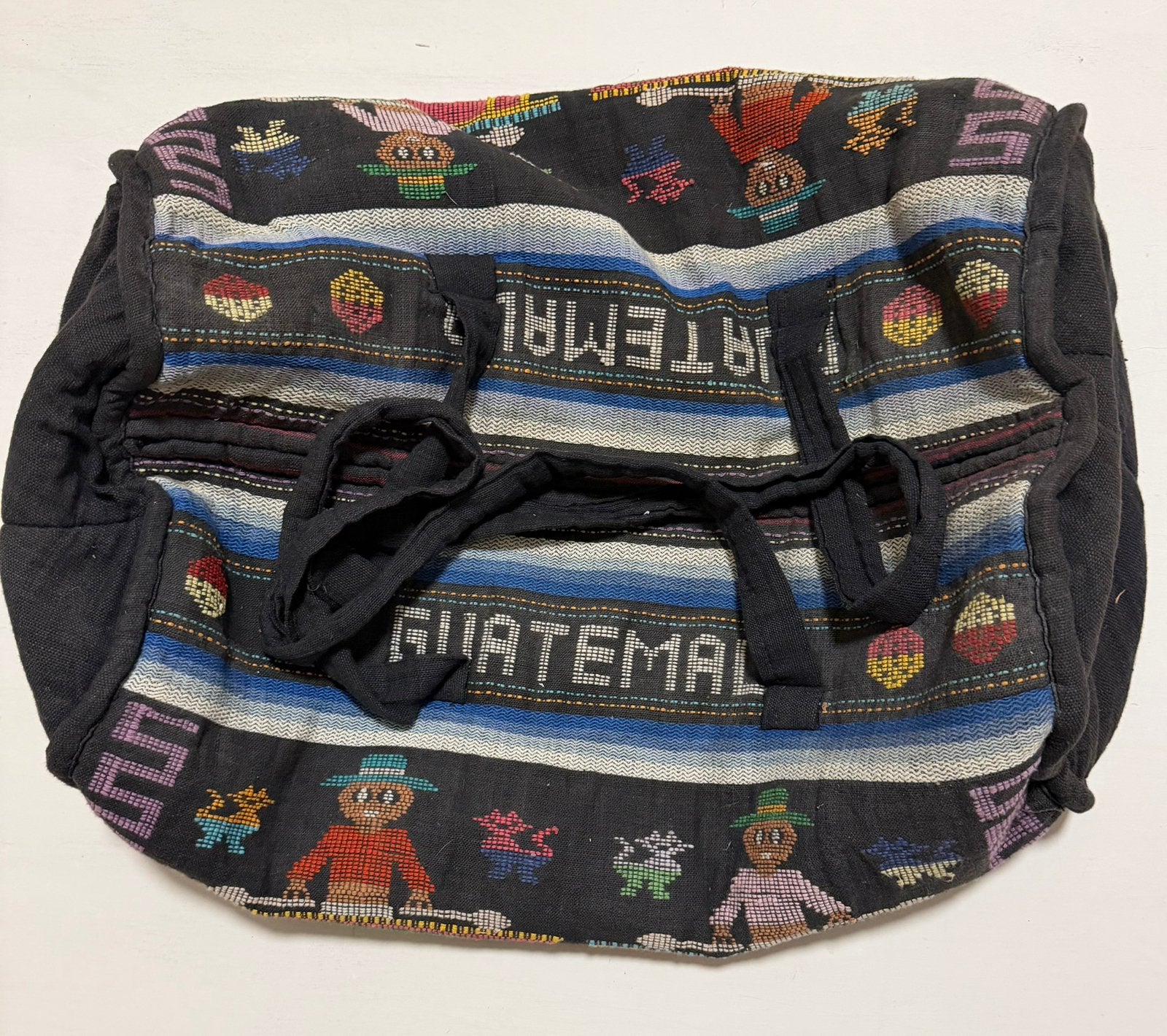 Vintage Guatemalan fabric duffel bag 60x47, Ophalen of Verzenden, Zo goed als nieuw