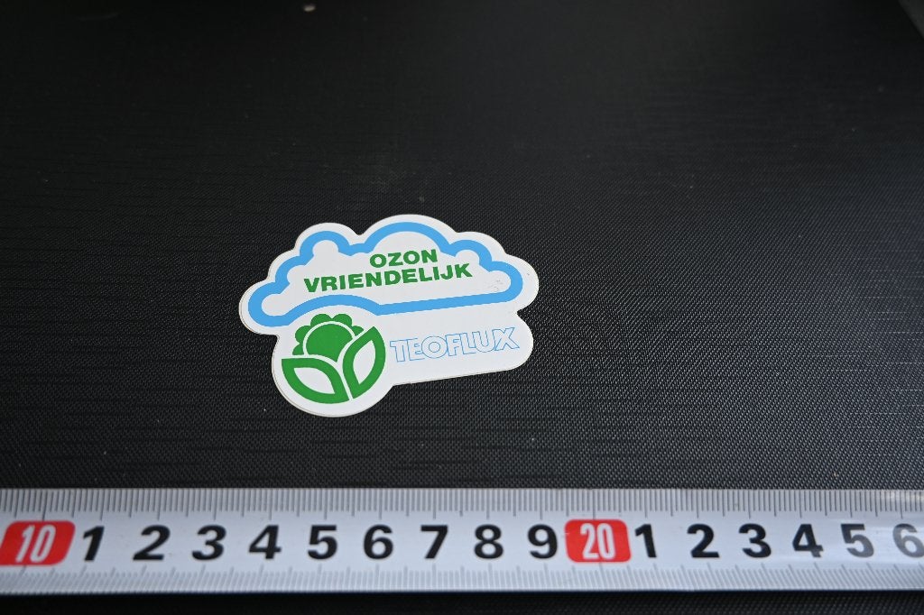 sticker OZON vriendelijk TEOFLUX, Verzamelen, Stickers, Zo goed als nieuw, Ophalen