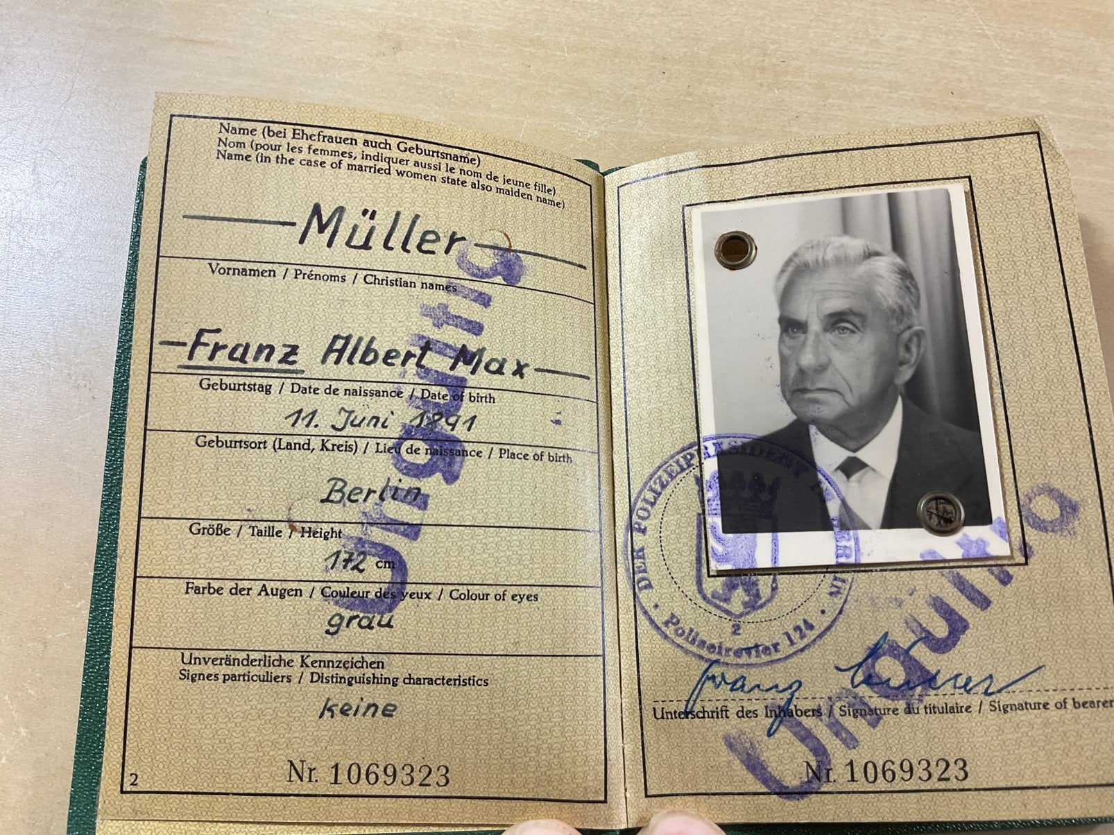 Duitsland Personalausweis jaren 60, Xx, Ophalen of Verzenden, Xx, Gebruikt