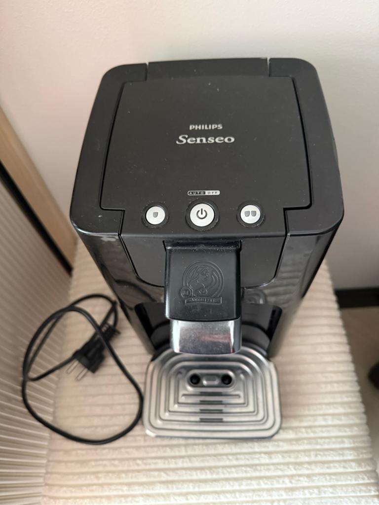 Philips Senseo Koffiezetapparaat Zwart - Vierkant Design, Ophalen, Koffiepads en cups, Gebruikt, Koffiemachine